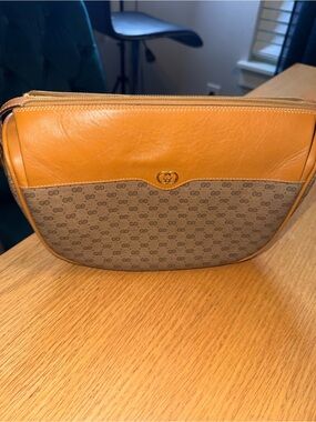 Gucci Tan & Brown GG Canvas Shoulder Bag
